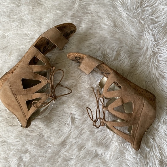 Womens suede wedge casual booties sandals, size 10M by Sam Edelman - Picture 8 of 11